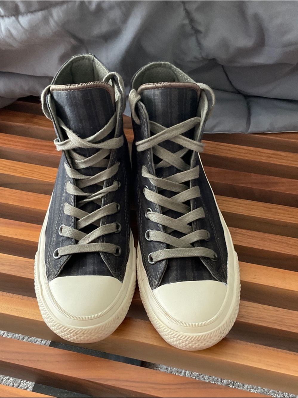 Converse High Top Sneakers in Black and Cream